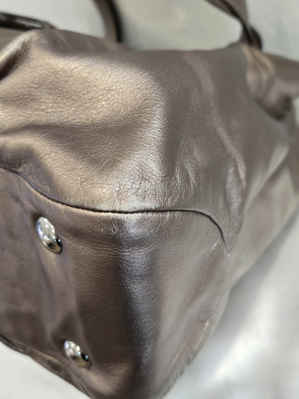 Coach Bronze Metallic Leather Shoulder Bag EUC - Picture 8 of 16